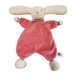 Jellycat Lingley Bunny Soother Blanket Pink Stripes Comforter Lovey Doudou Plush